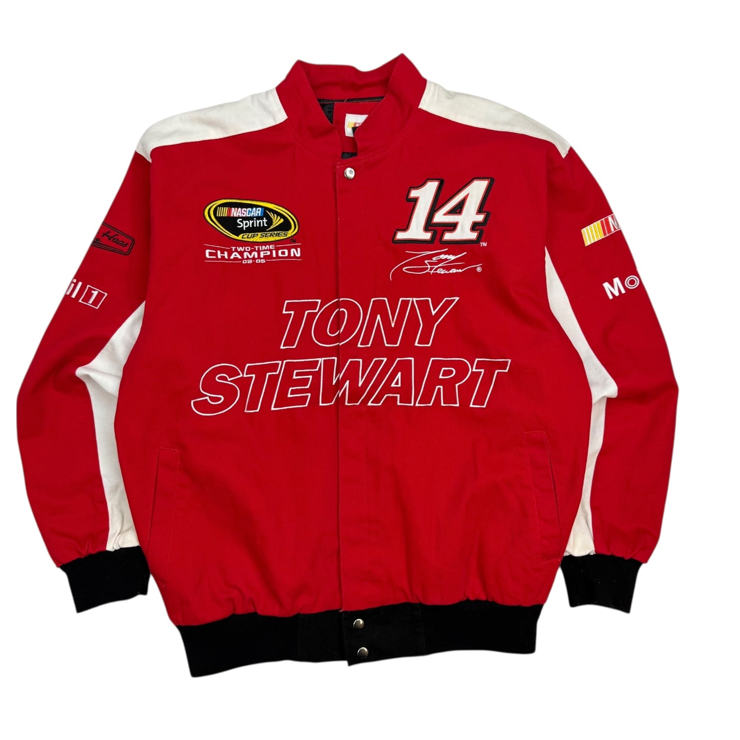 Vintage NASCAR Tony Stewart Two Time Champ Jacket Red