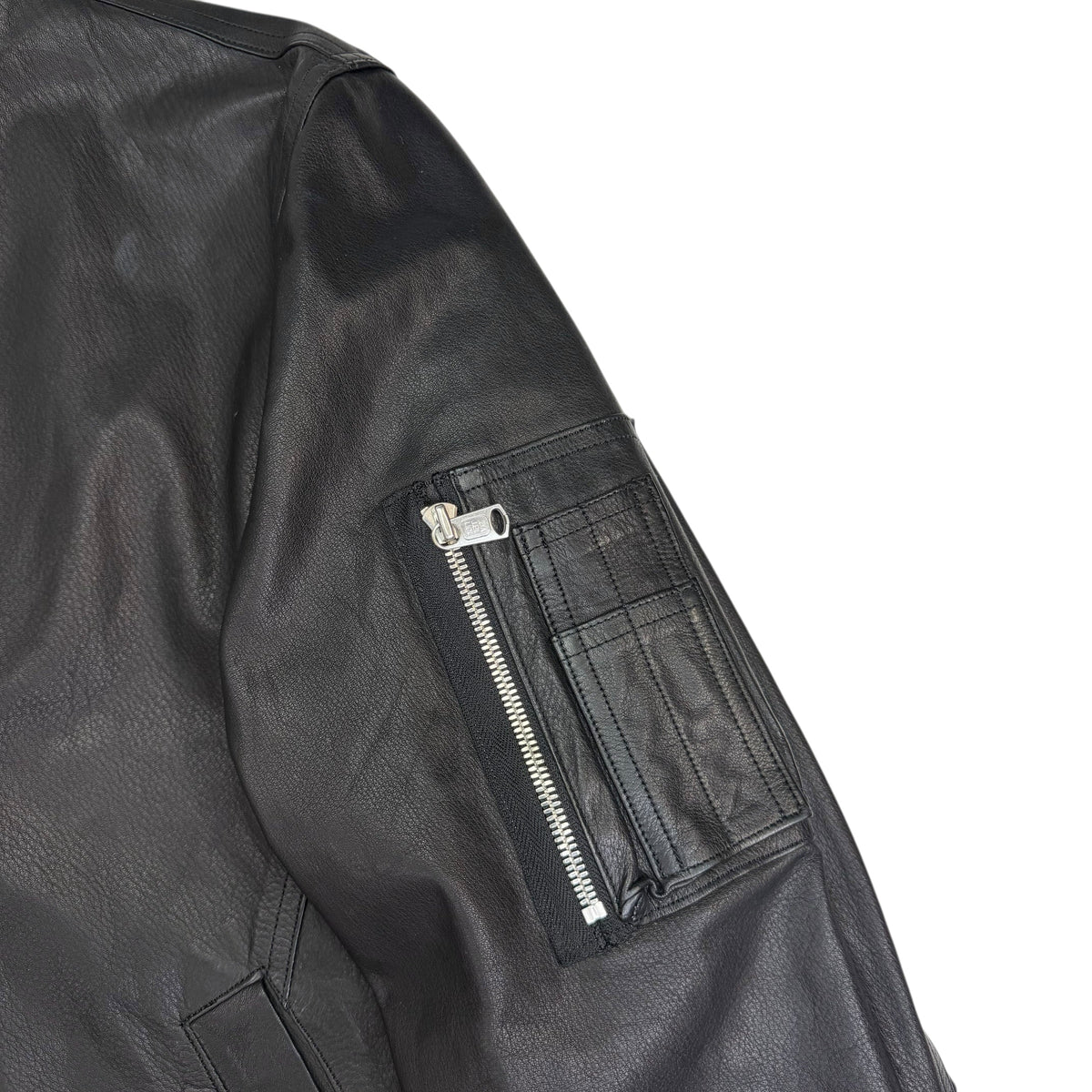 Nonnative Lightweight Leather Bomber Jacket Black