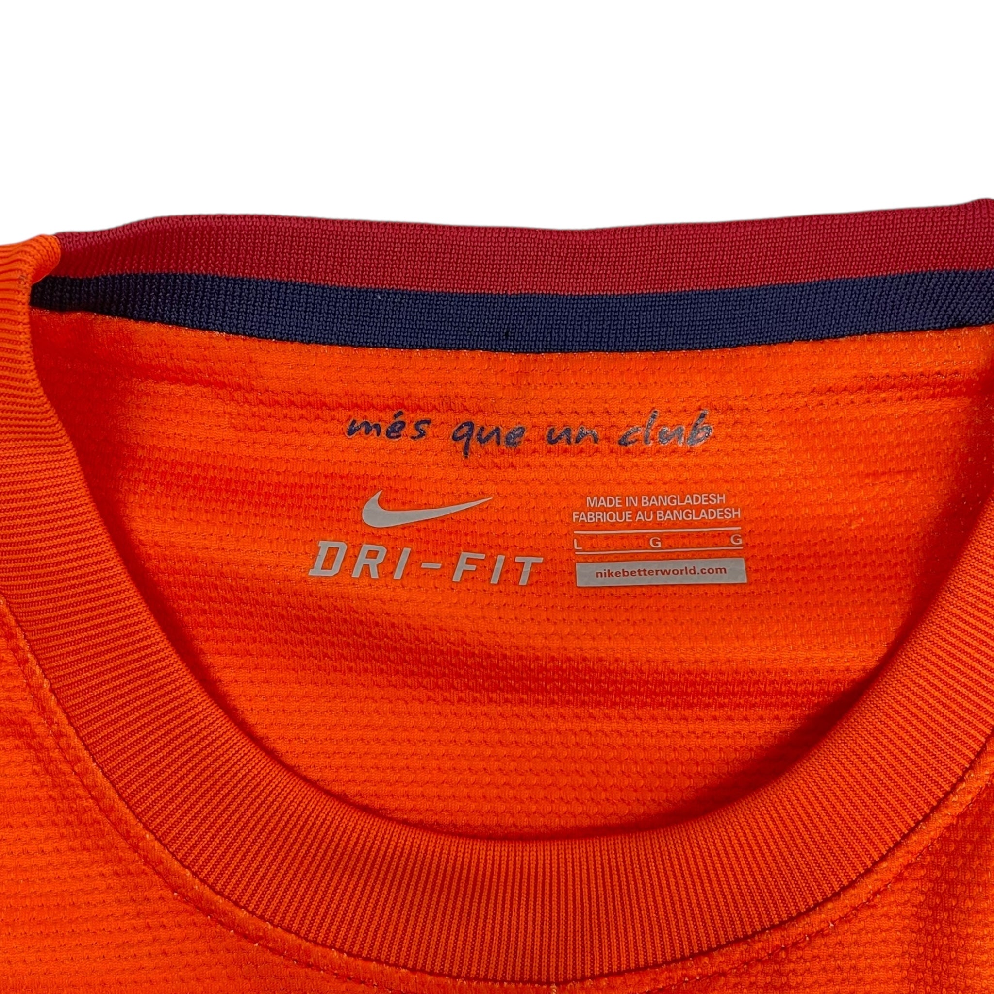 2012-13 Nike FC Barcelona Away Longsleeve Jersey Orange/Yellow