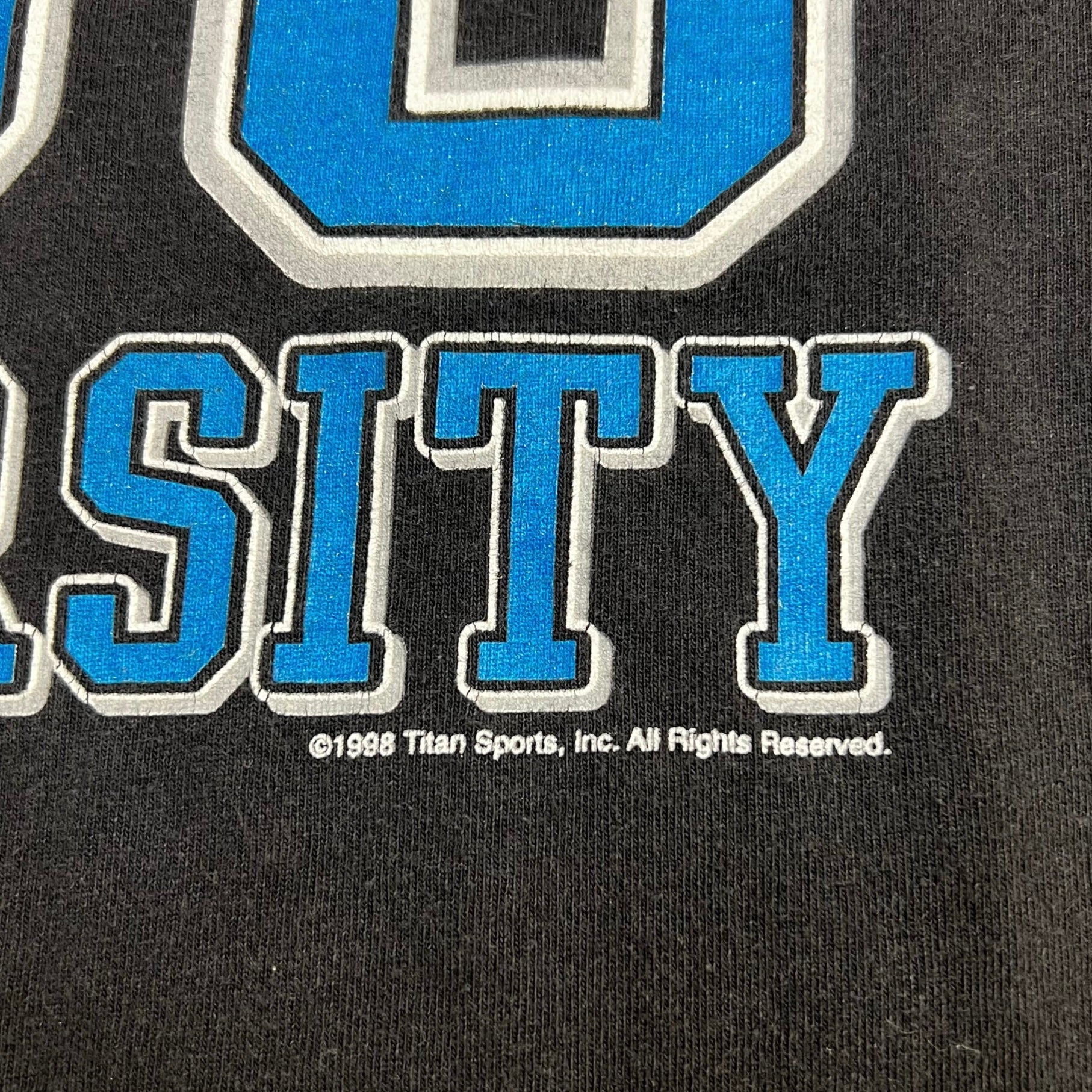 1998 Stone Cold University SCU Tee Black/Blue