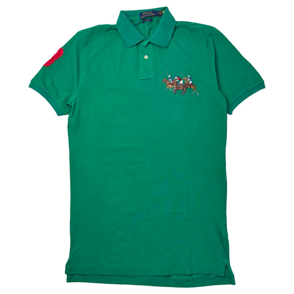 Vintage Polo Ralph Lauren Triple Pony Polo Shirt Green