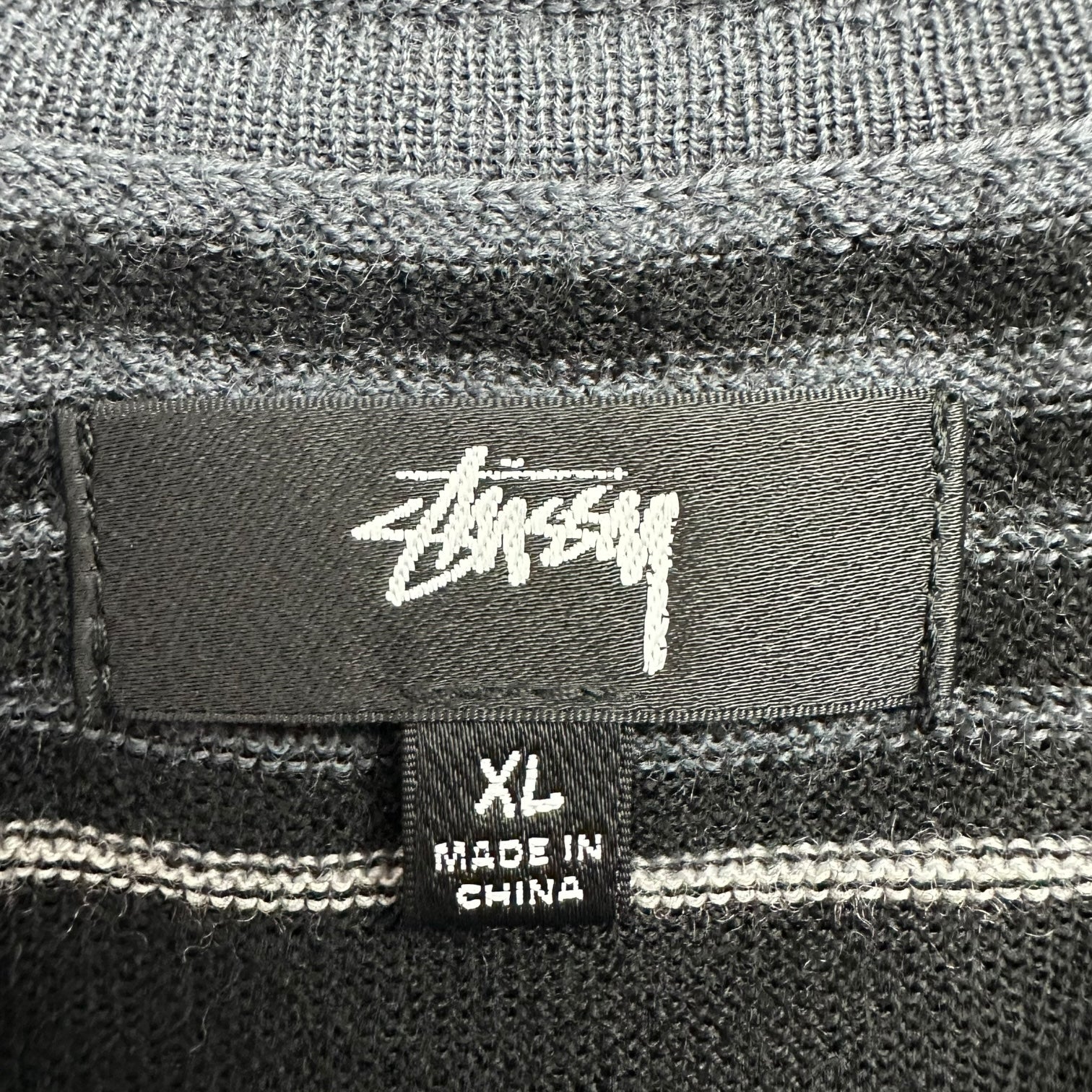 Stussy Horizontal Stripe Sweater Black/Grey