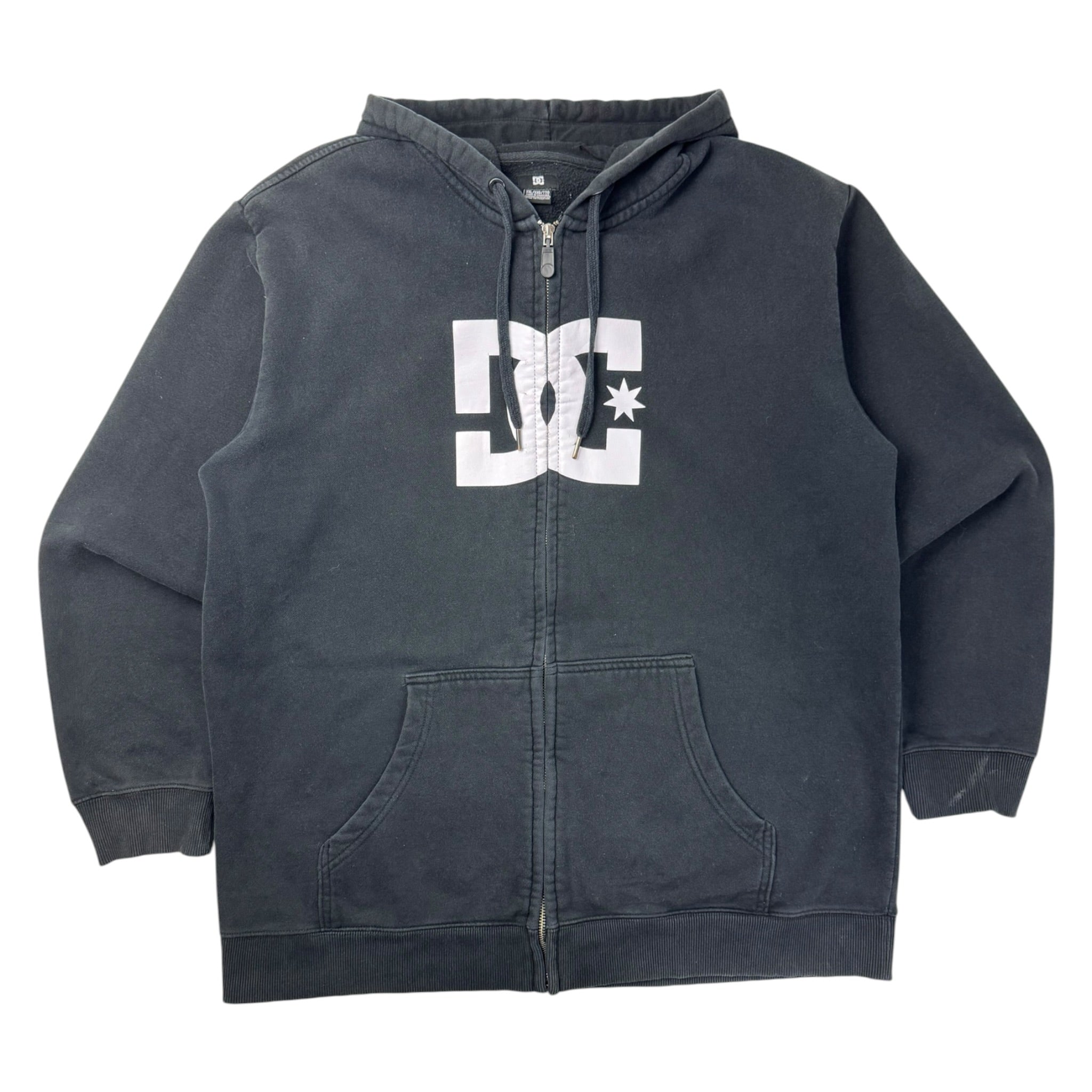 Y2K DC Shoes Zip Up Hoodie Black