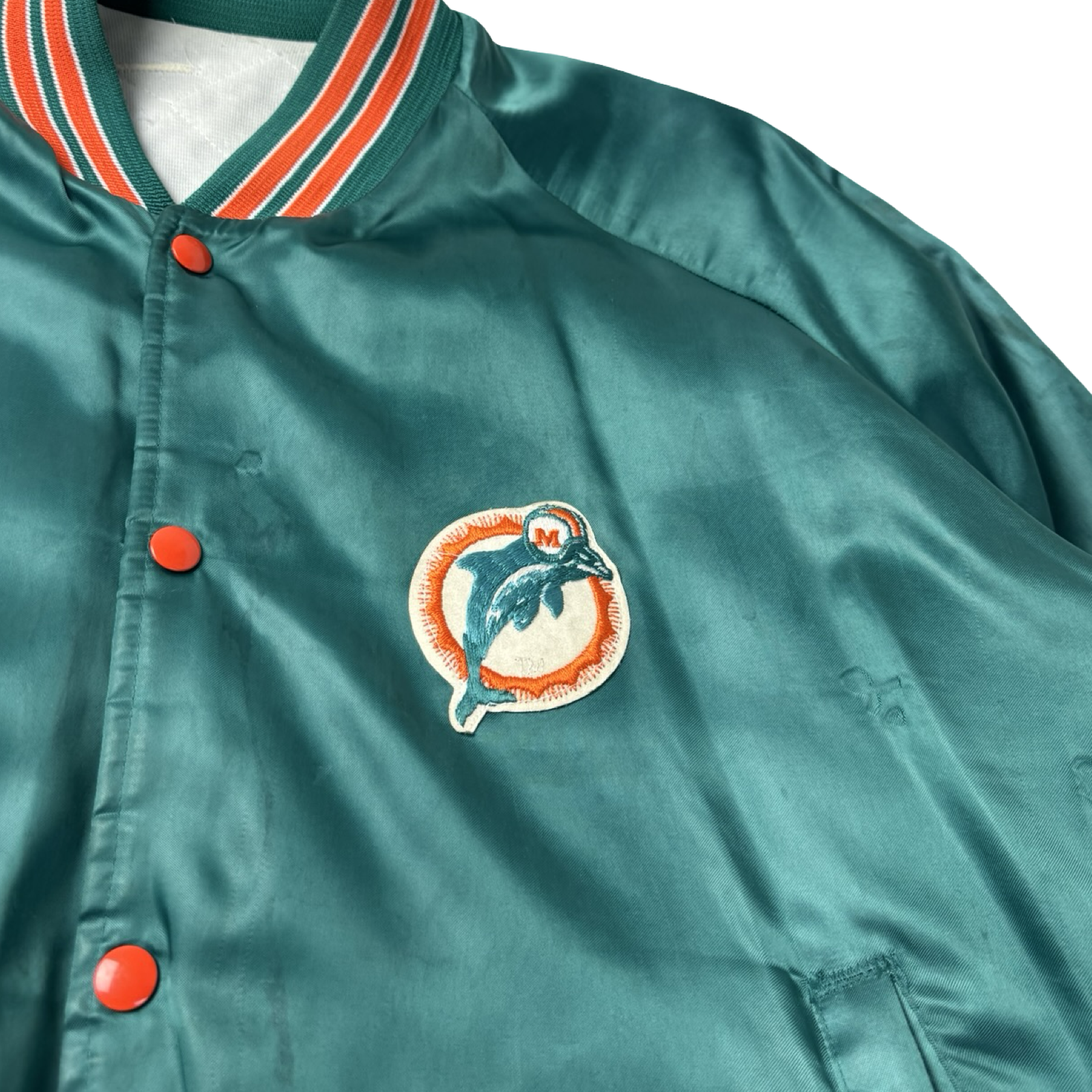 Vintage 80s Miami Dolphins MLB Satin Jacket