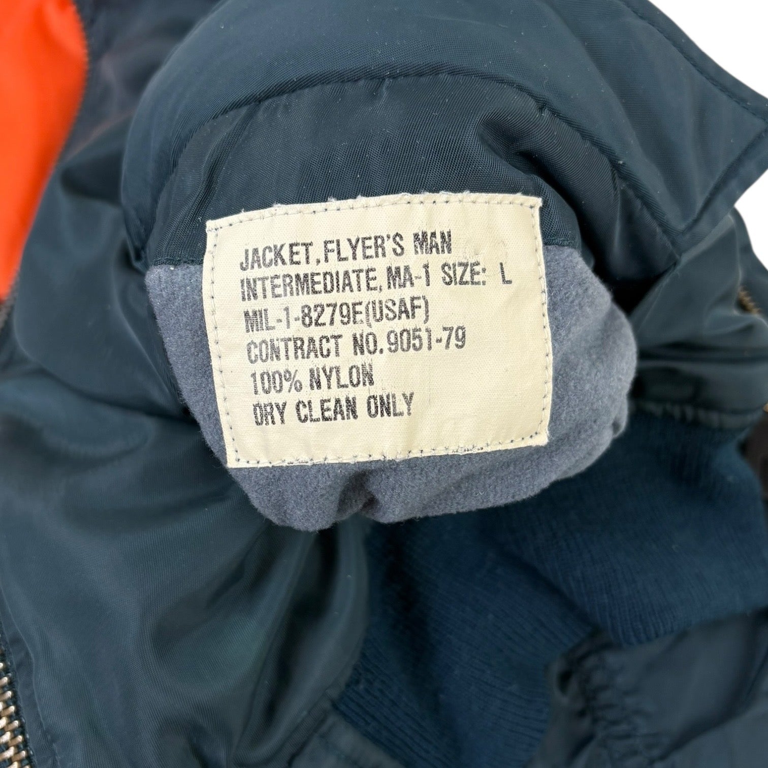 Vintage MA-1 Flight Jacket Petrol Blue