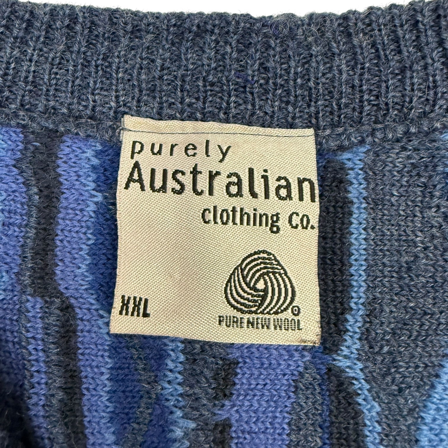 Vintage Australian Clothing. Co Knit Sweater Blue