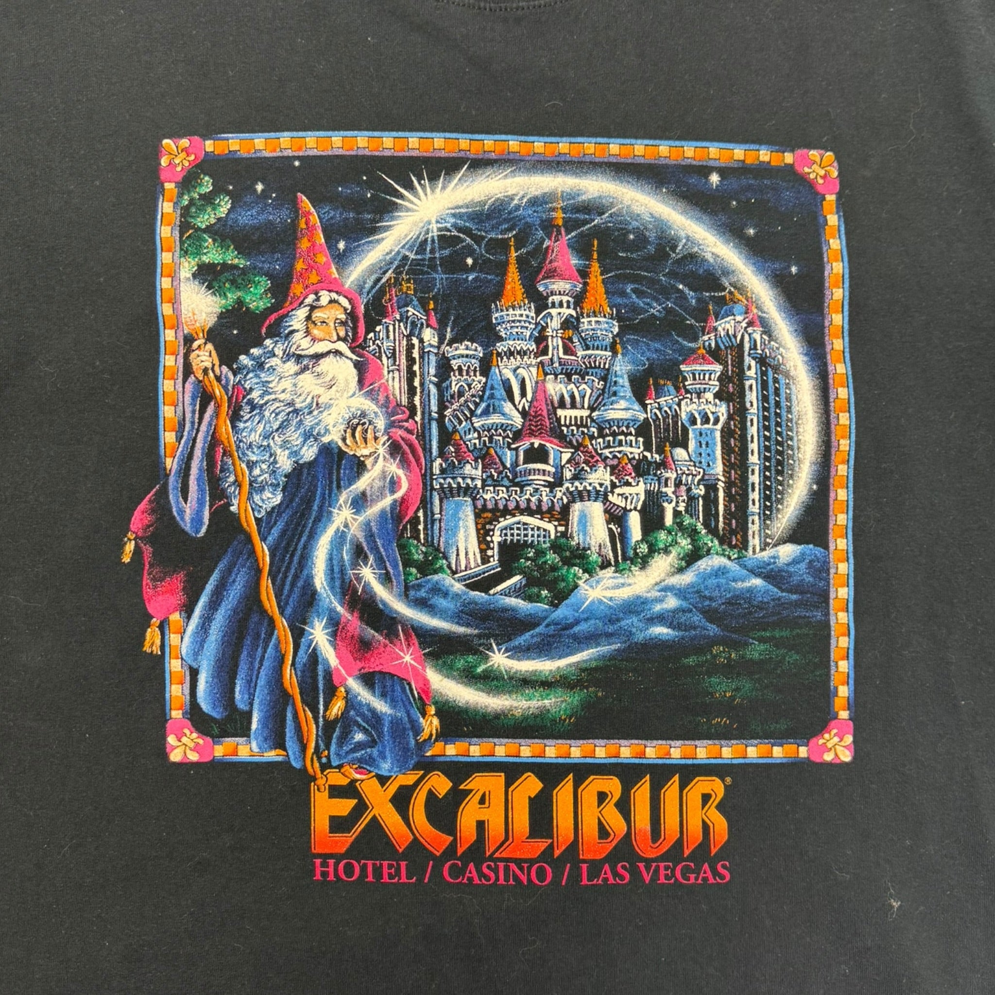 Vintage Excalibur Hotels Wizard & Kingdom T-Shirt