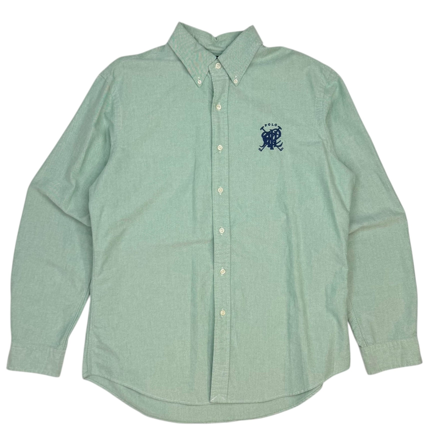 Vintage Polo Ralph Lauren Embroidered Button Up Mint Green
