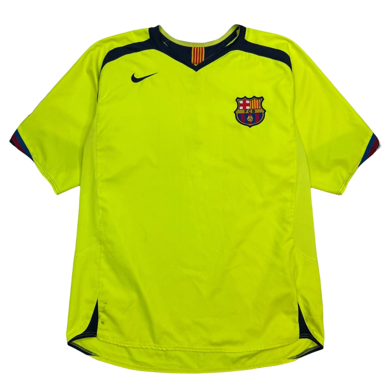 2005 Nike T90 Barcelona Away Jersey Green