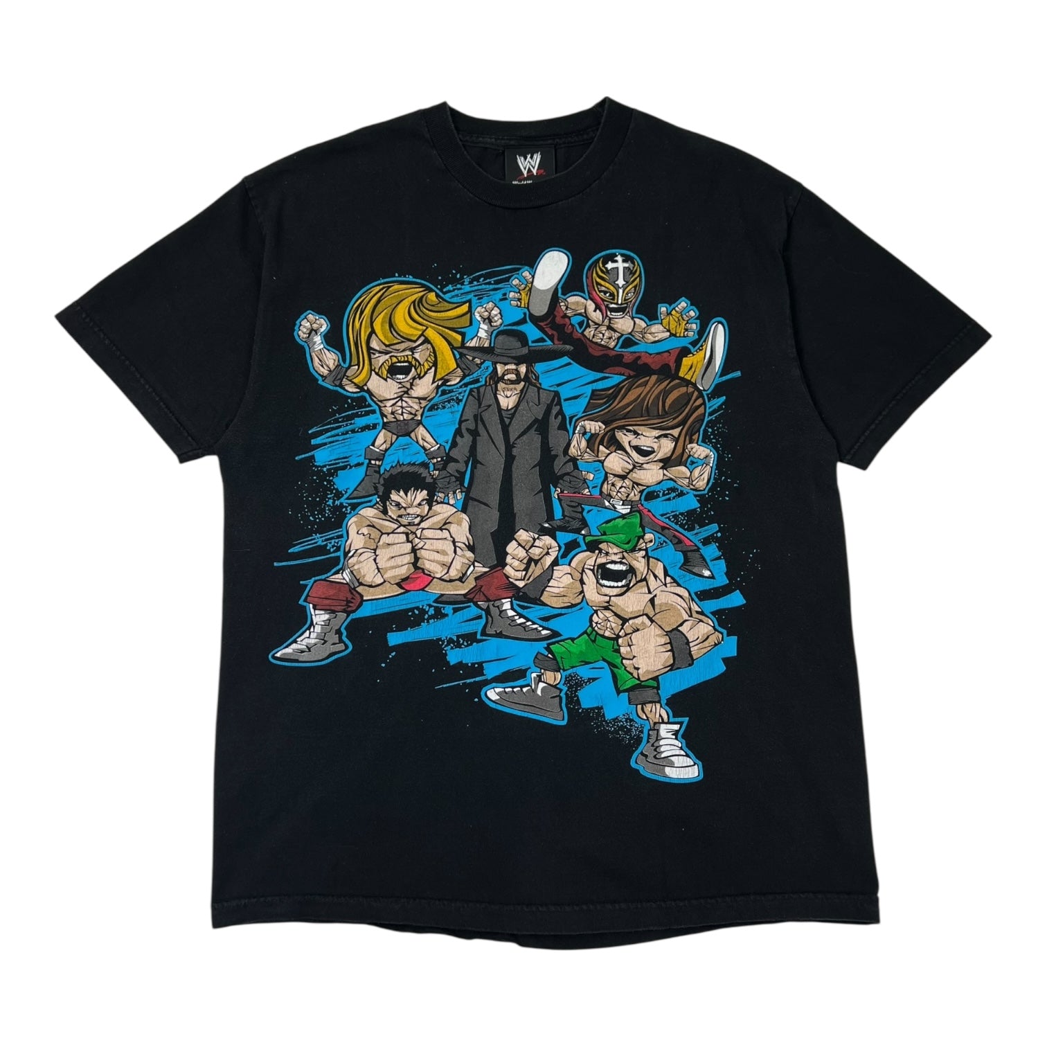 Vintage WWE Caricature T-Shirt Black