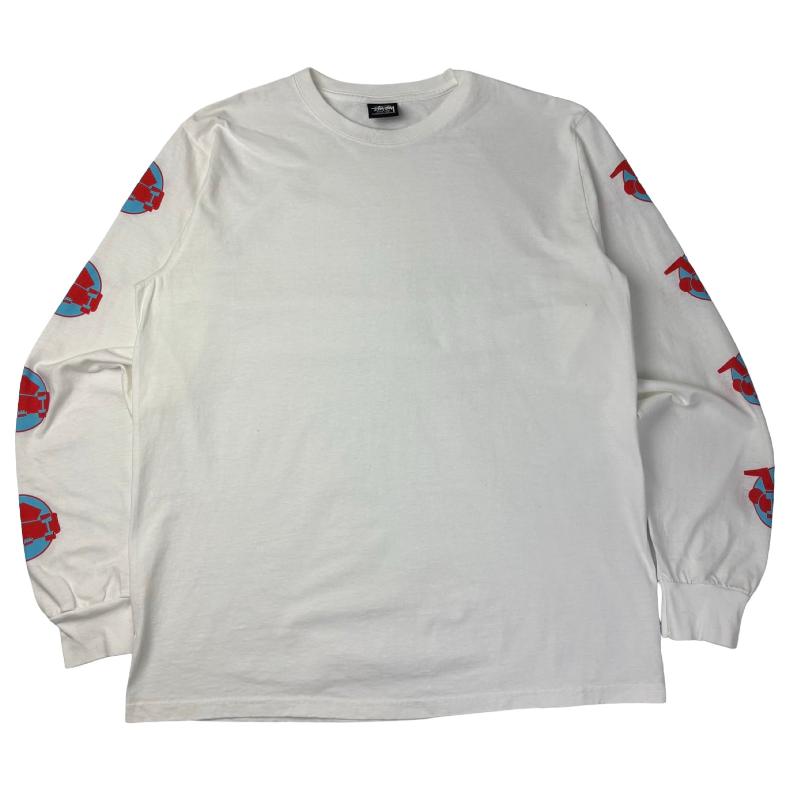 Stussy Skateman L/S Tee White
