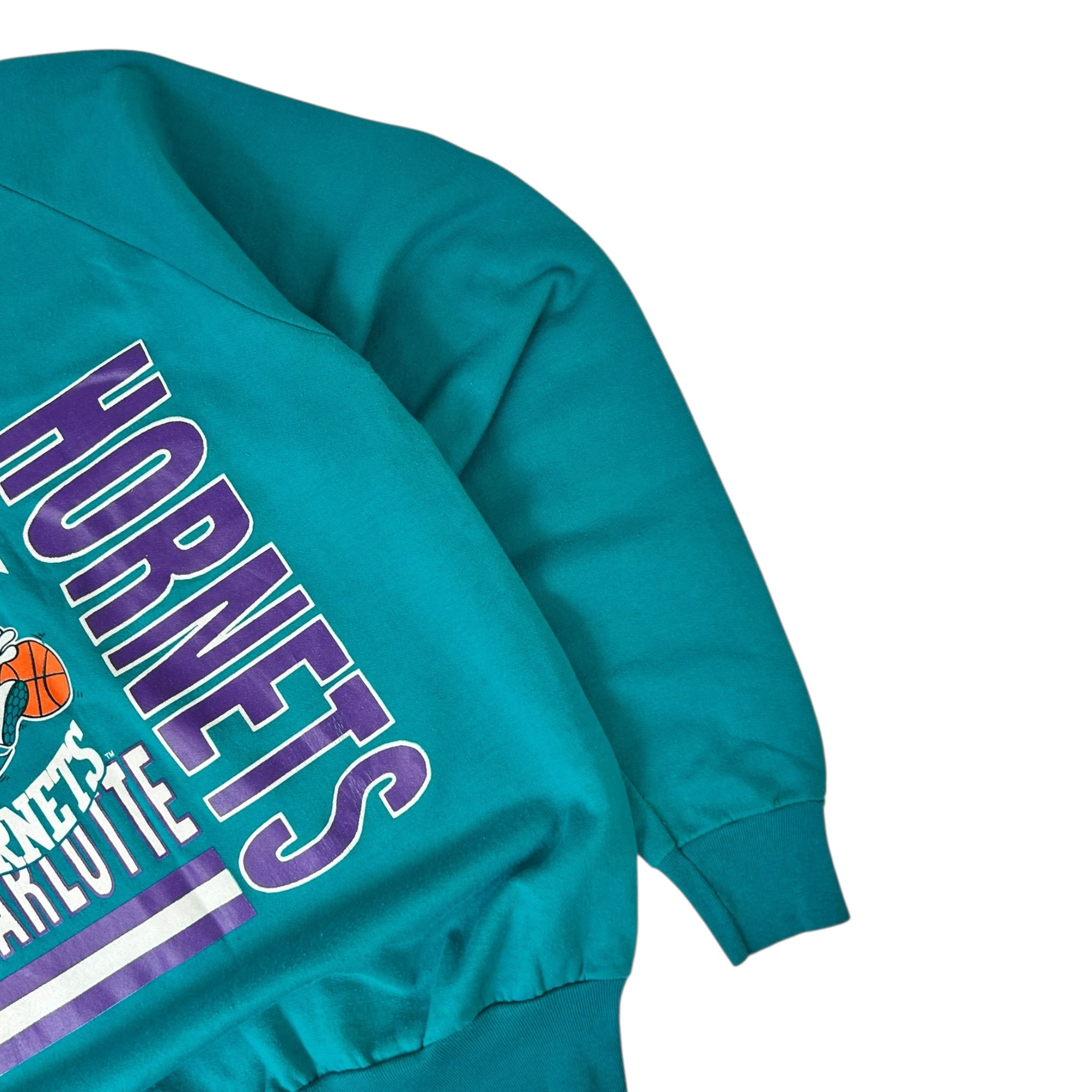 Vintage Charlotte Hornets Crewneck Teal NBA