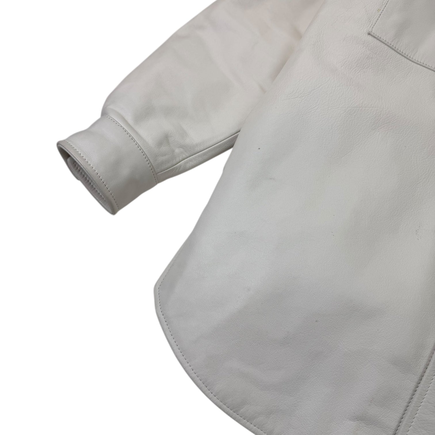 Maison Margiela x H&M Padded Leather Shirt Jacket White