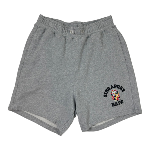 BAPE Singapore College Sweatshort Grey