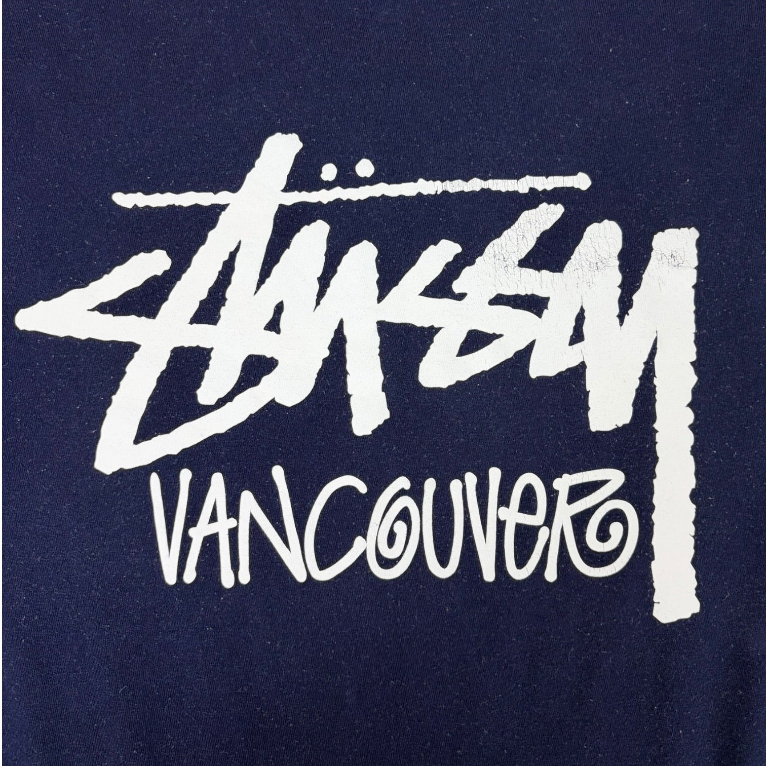 Stussy Vancouver Stock Logo Longsleeve Tee Navy