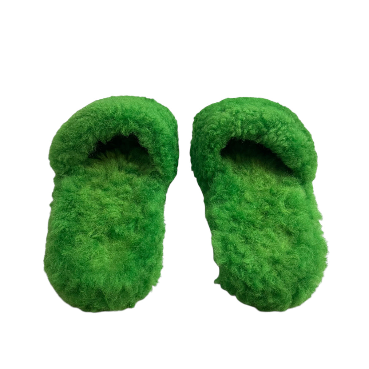 (W) Bottega Veneta Resort Teddy Slippers Green