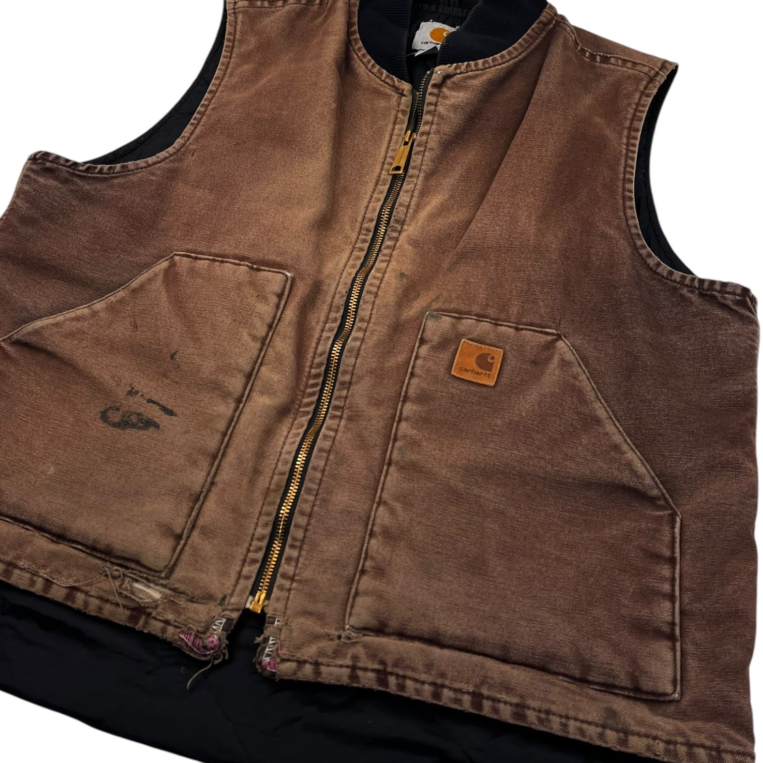 Vintage Carhartt Vest Washed Brown