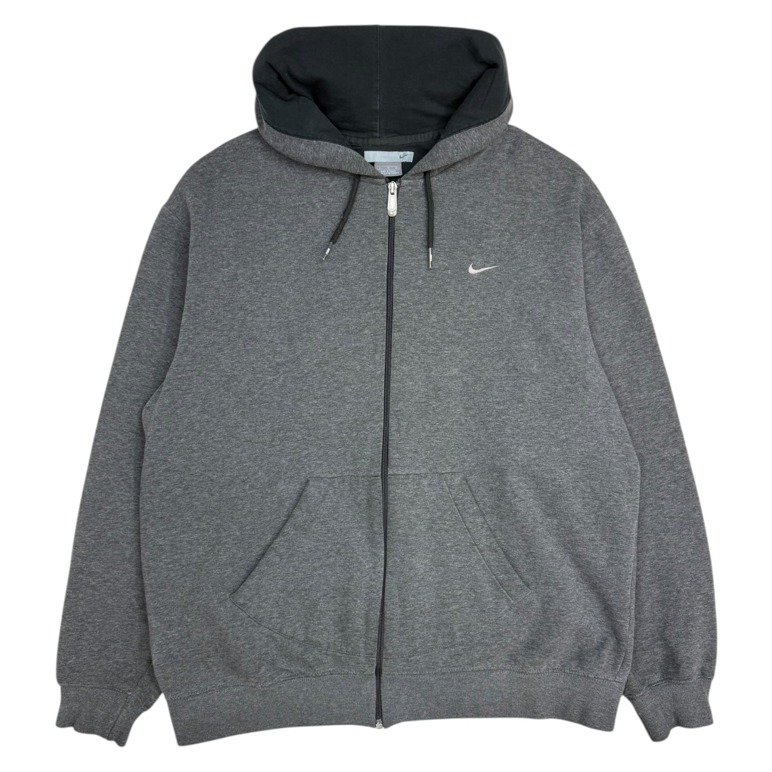 Vintage Nike Mini Swoosh Zip Up Grey