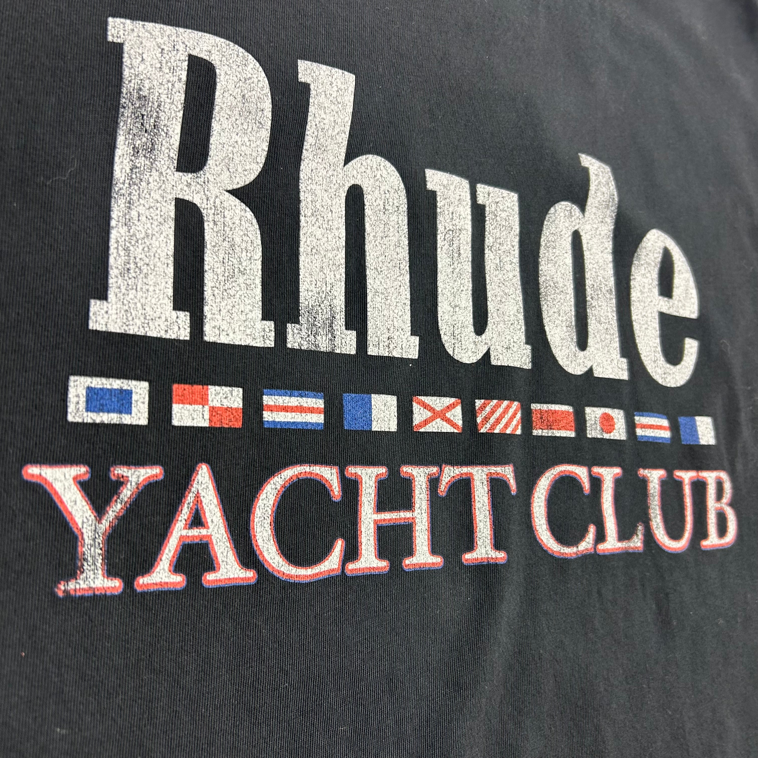 Rhude Yacht Club Fade Print Tee Black