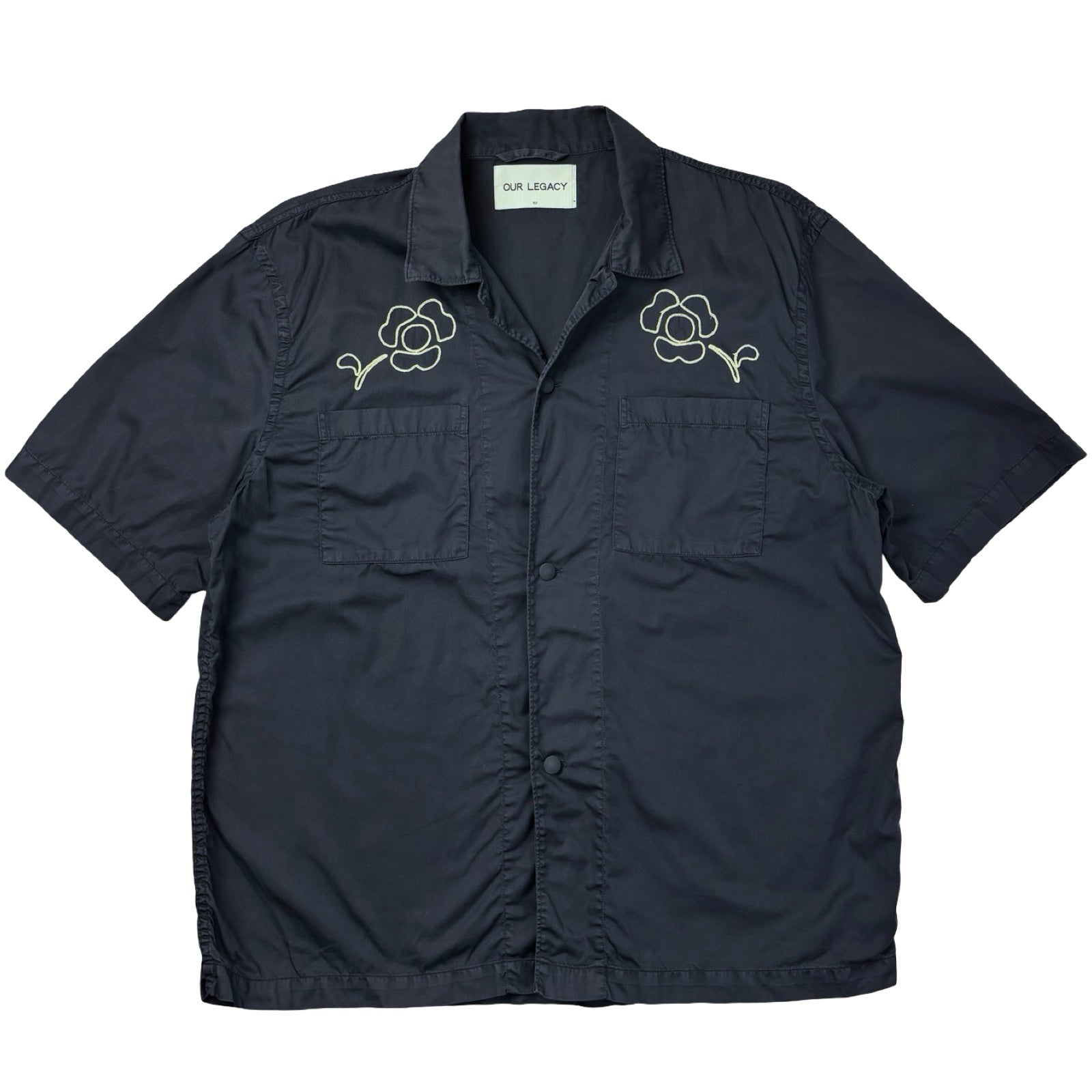 Our Legacy Splash Box Button-Up Shirt Navy