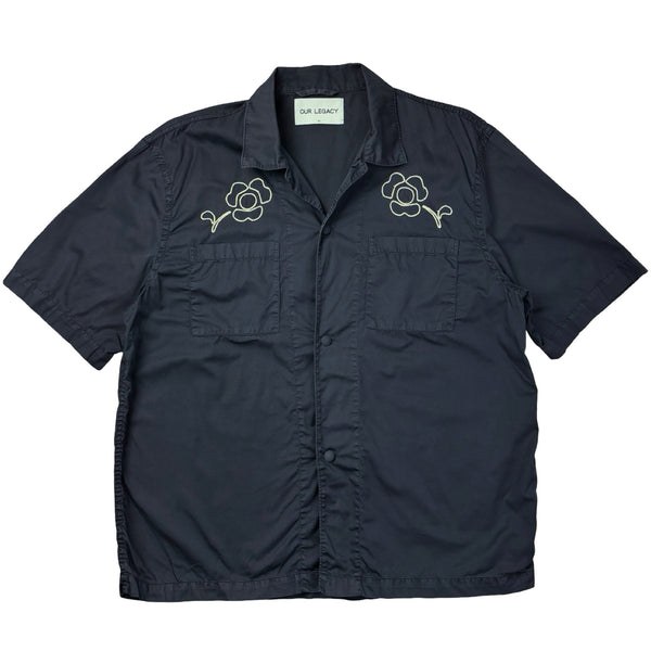 Our Legacy Splash Box Button-Up Shirt Navy