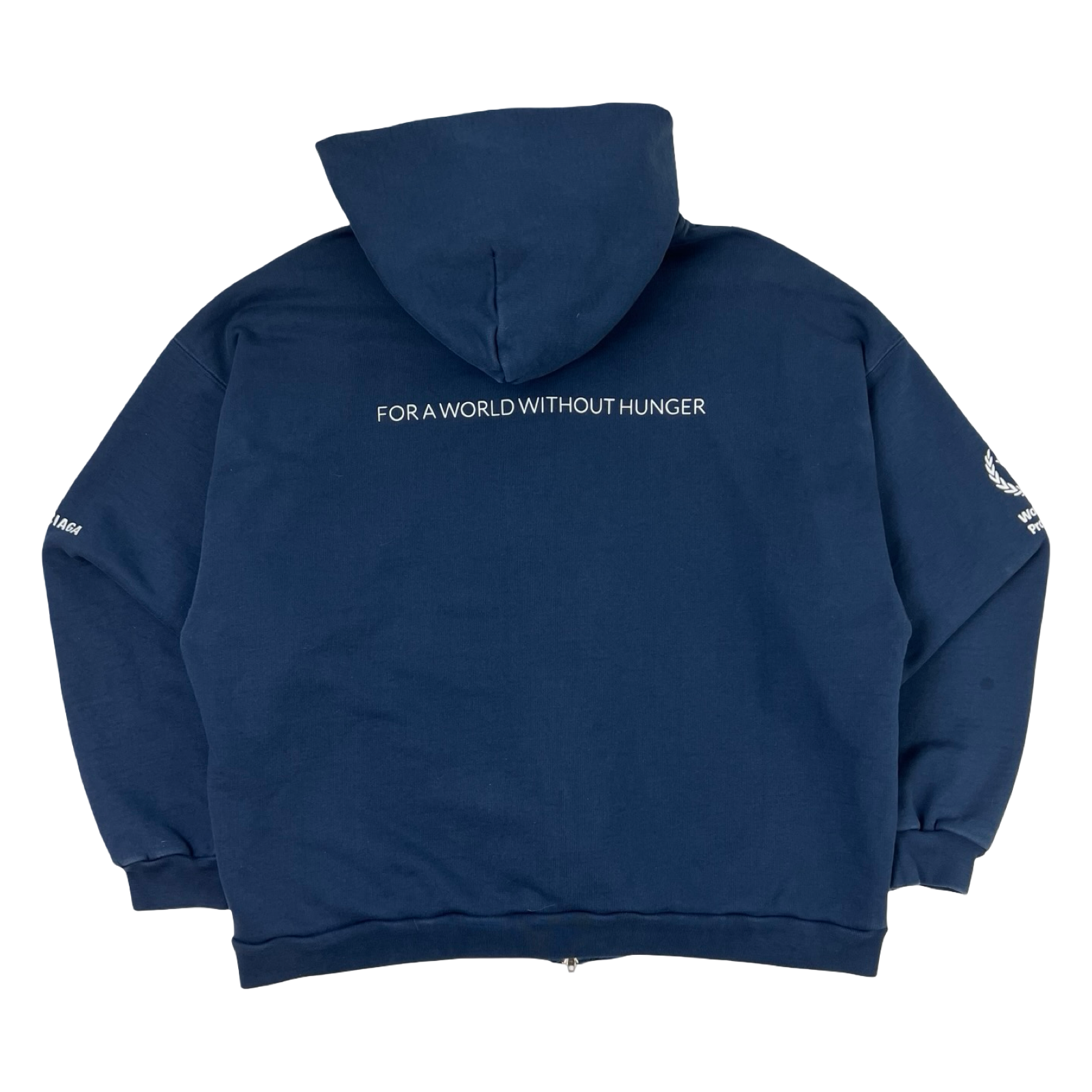 Balenciaga World Food Programme Zip Hoodie Navy