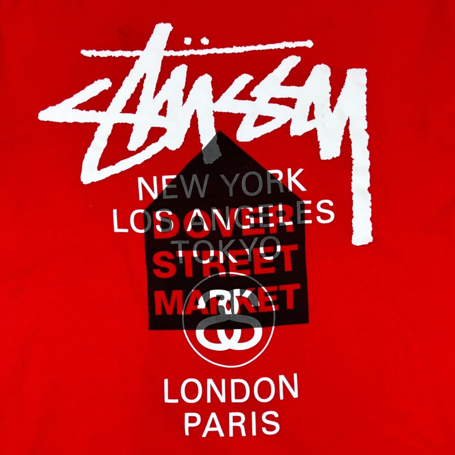 Stussy Dover Street Market World Tour T-Shirt Red