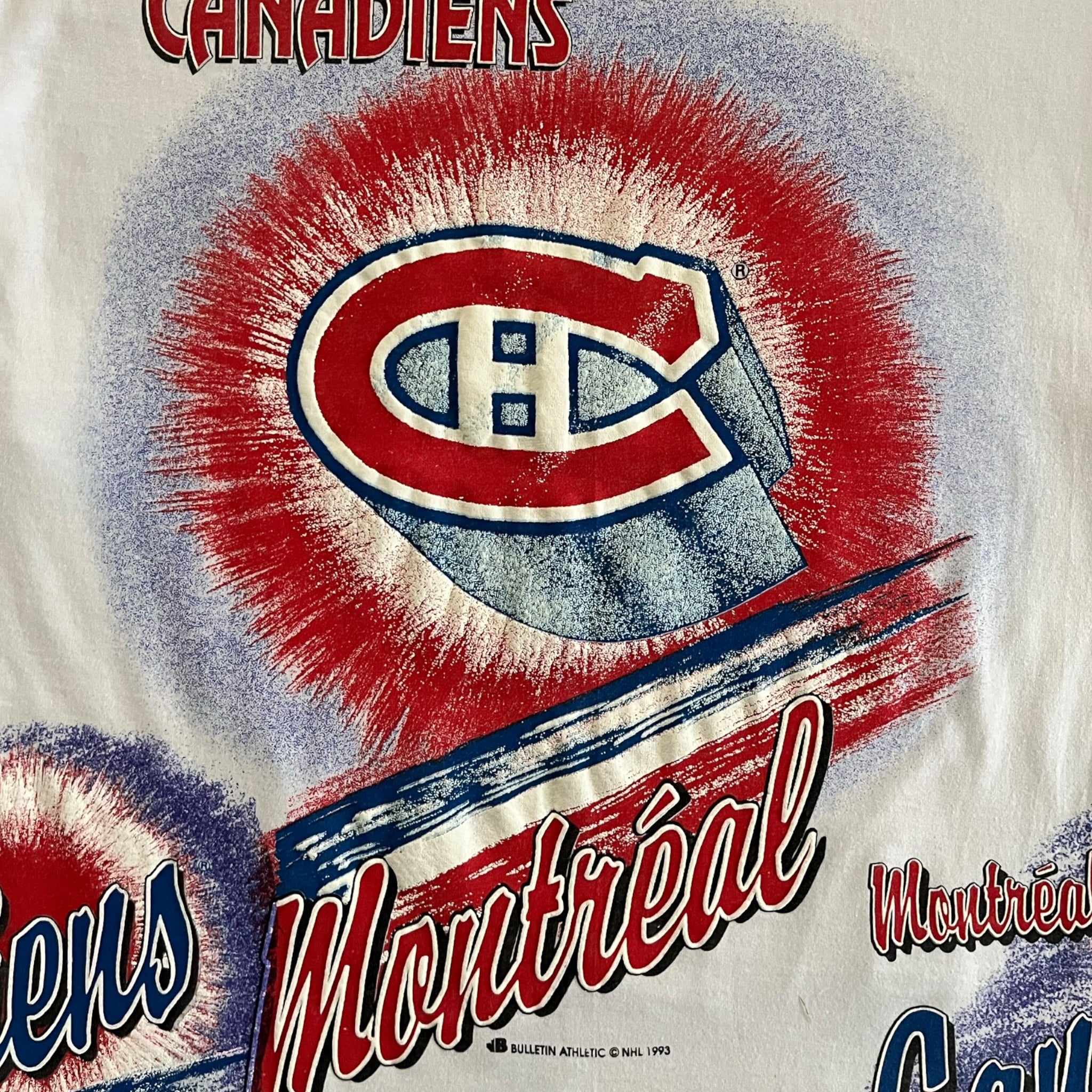 1993 Montreal Canadiens Bulletin Athletic AOP T-Shirt