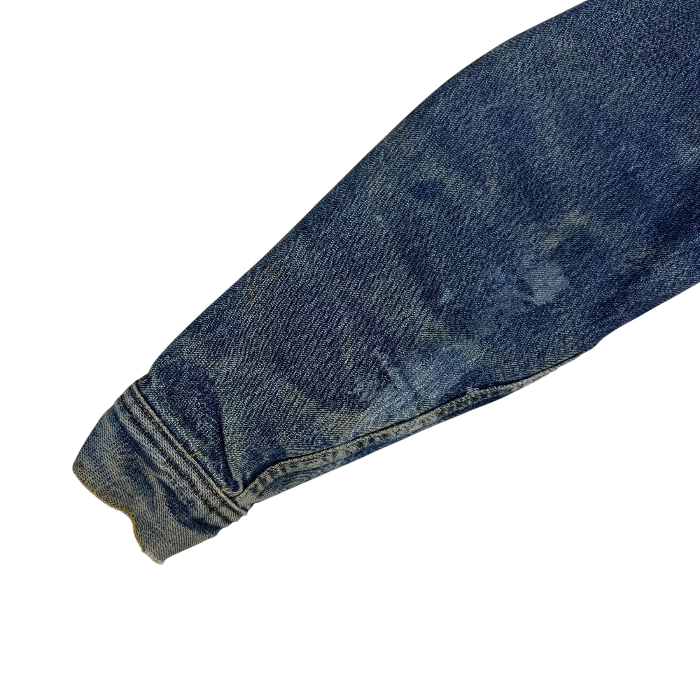 Vintage Lee Storm Rider Denim Trucker Jacket Dark Blue
