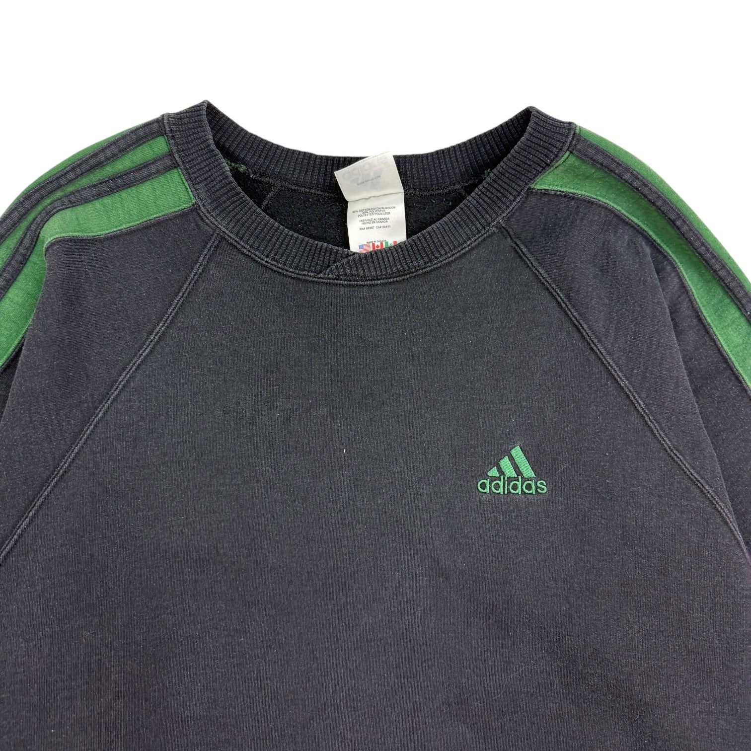 Vintage Adidas Crewneck Black/Green