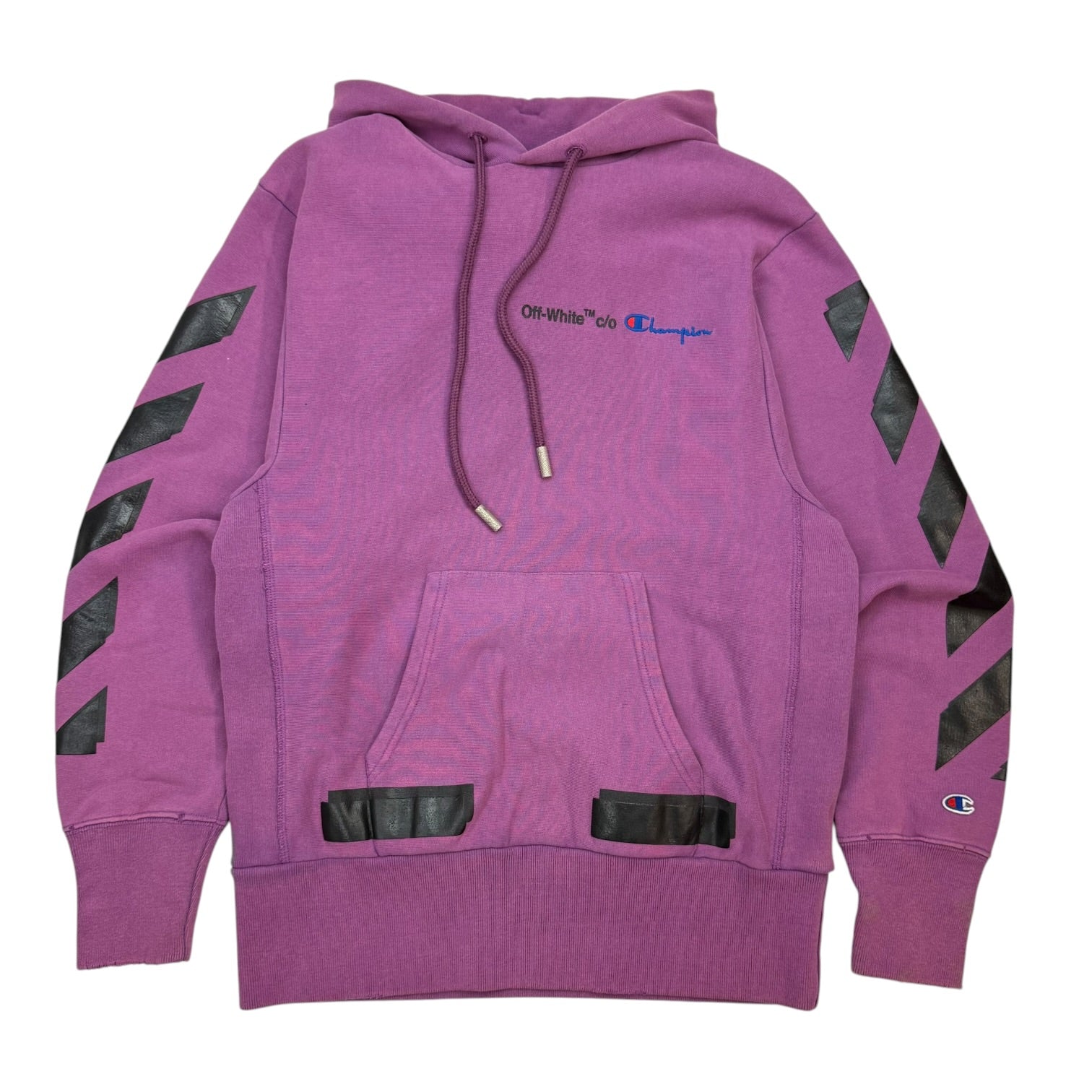 Off-White x Champion Reverse Weave Hoodie Purple