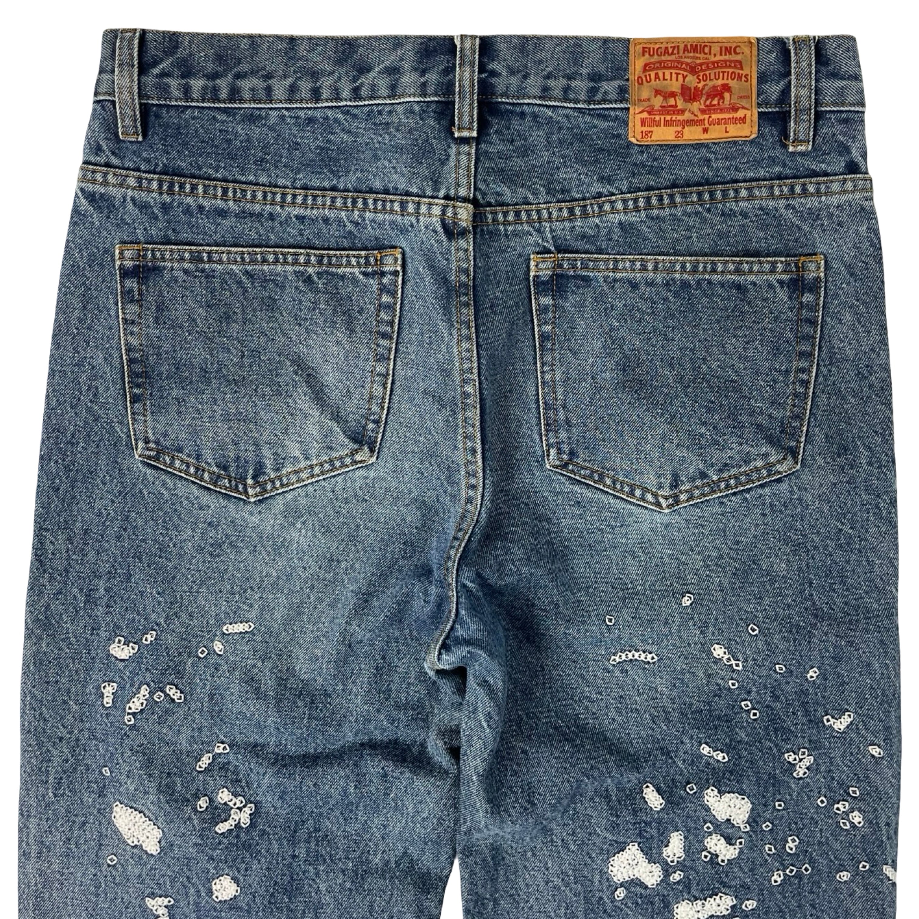 Fugazi Chain Splatter Denim Blue