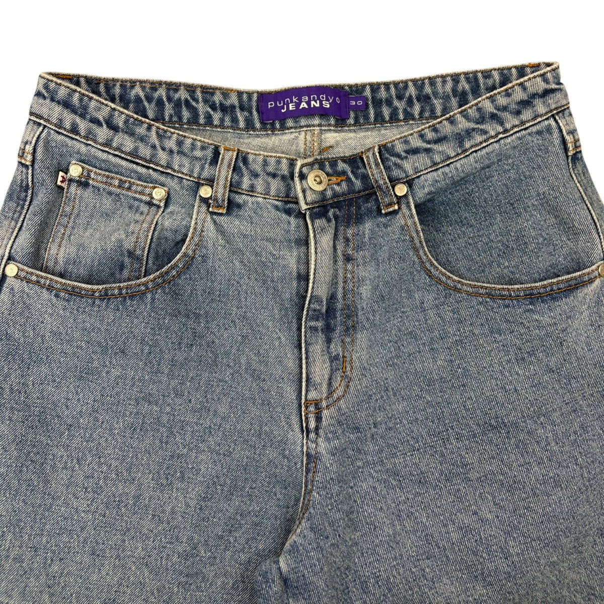 PUNKANDYO CURVE DENIM SHORTS MEDIUM WASH Blue