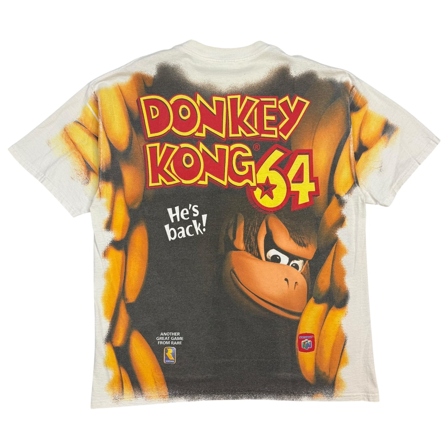 1990s Donkey Kong 64 AOP Promo Tee White