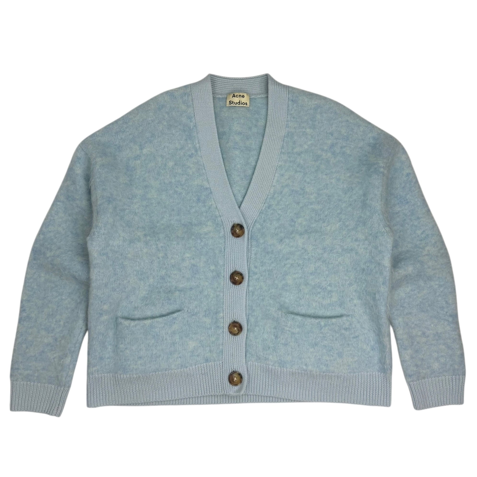 Acne Studios Mohair Blend Cardigan Light Blue