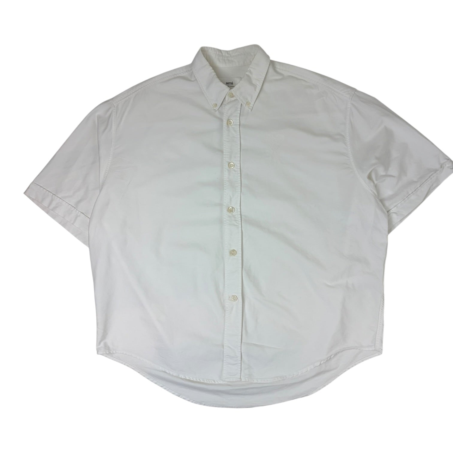 Ami Paris Short Sleeve Button Up White