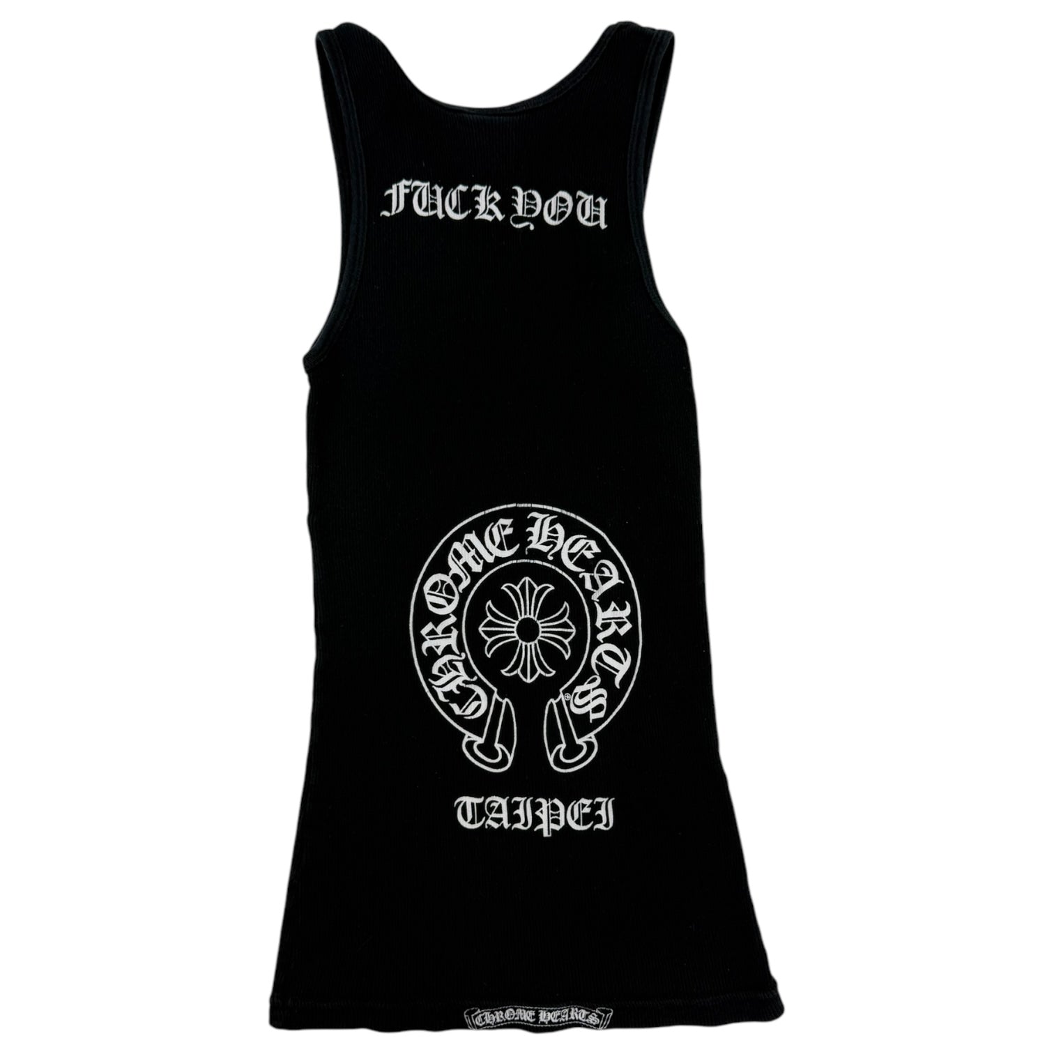 Vintage Chrome Hearts Taipei F*ck You Tank Top Black