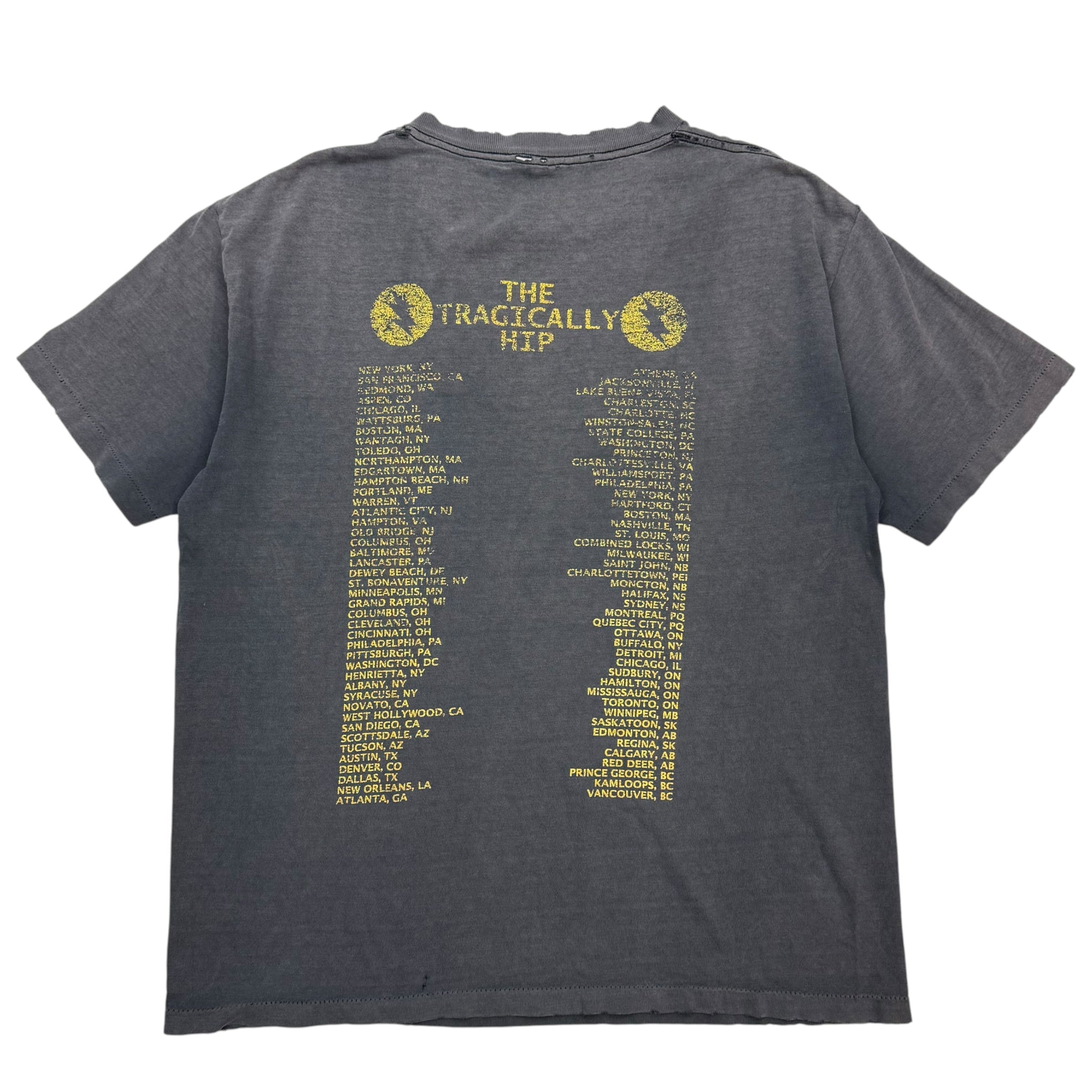 1998 Tragically Hip Phantom Power Tour Tee Faded Black