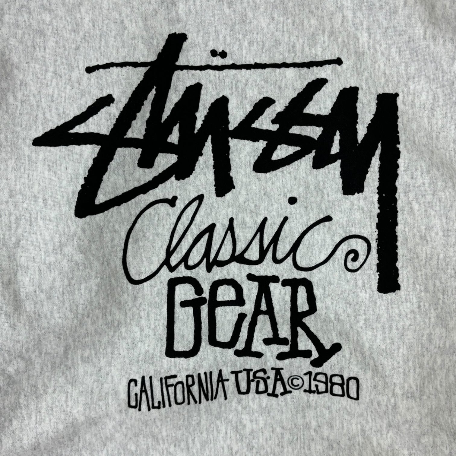 Stussy Classic Gear Hoodie Ash Heather