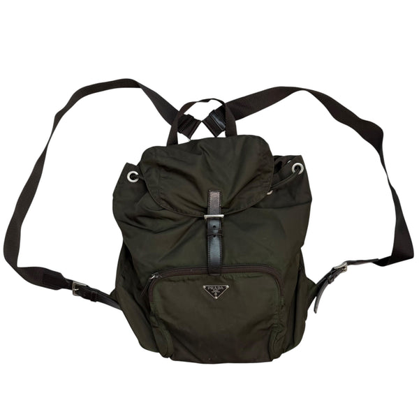 Prada Tessuto Nylon Backpack Green