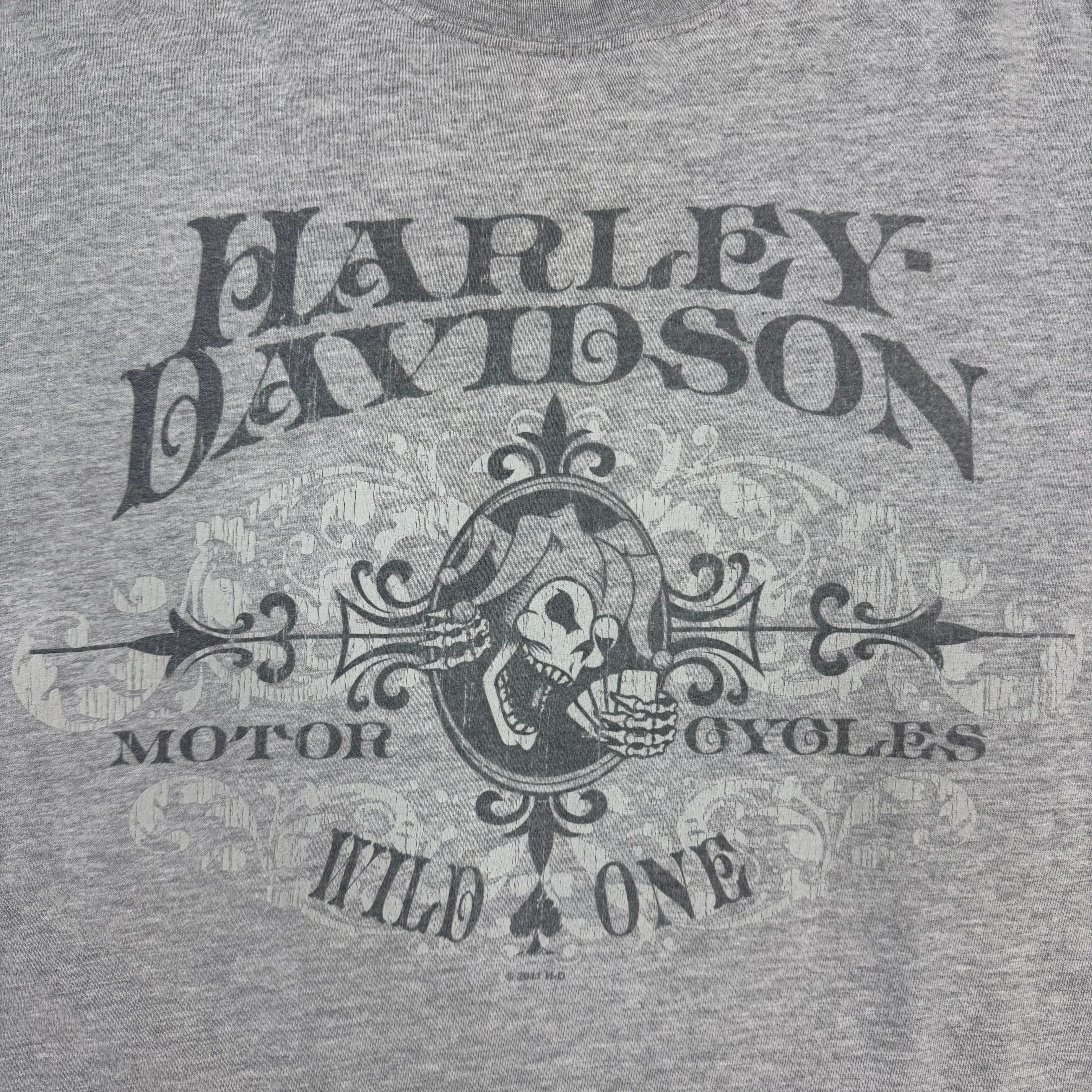 Vintage Harley Davidson Home Of The Calgary Stampede Longsleeve Grey