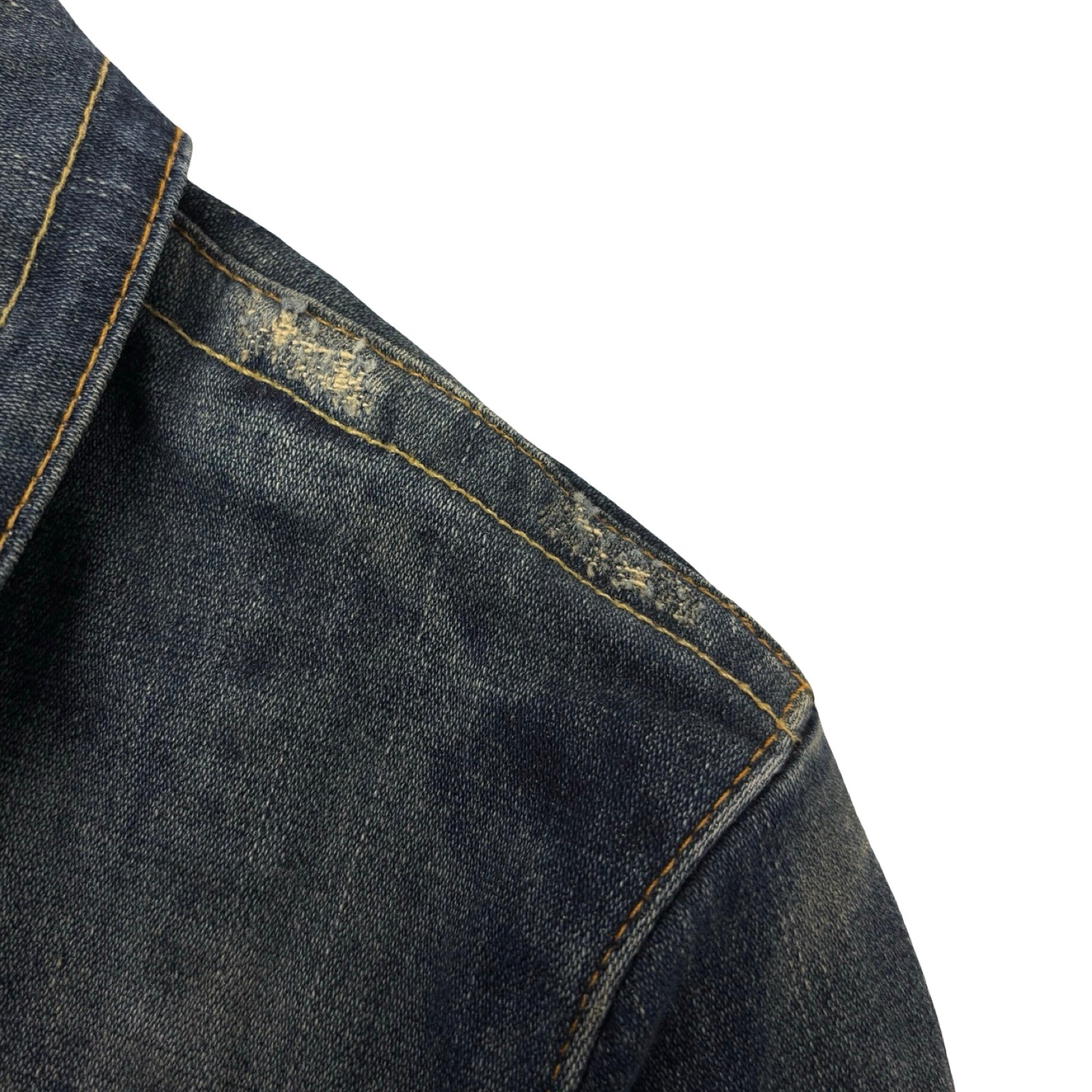 (W) Vintage Y2K True Religion Denim Jacket Dark Wash