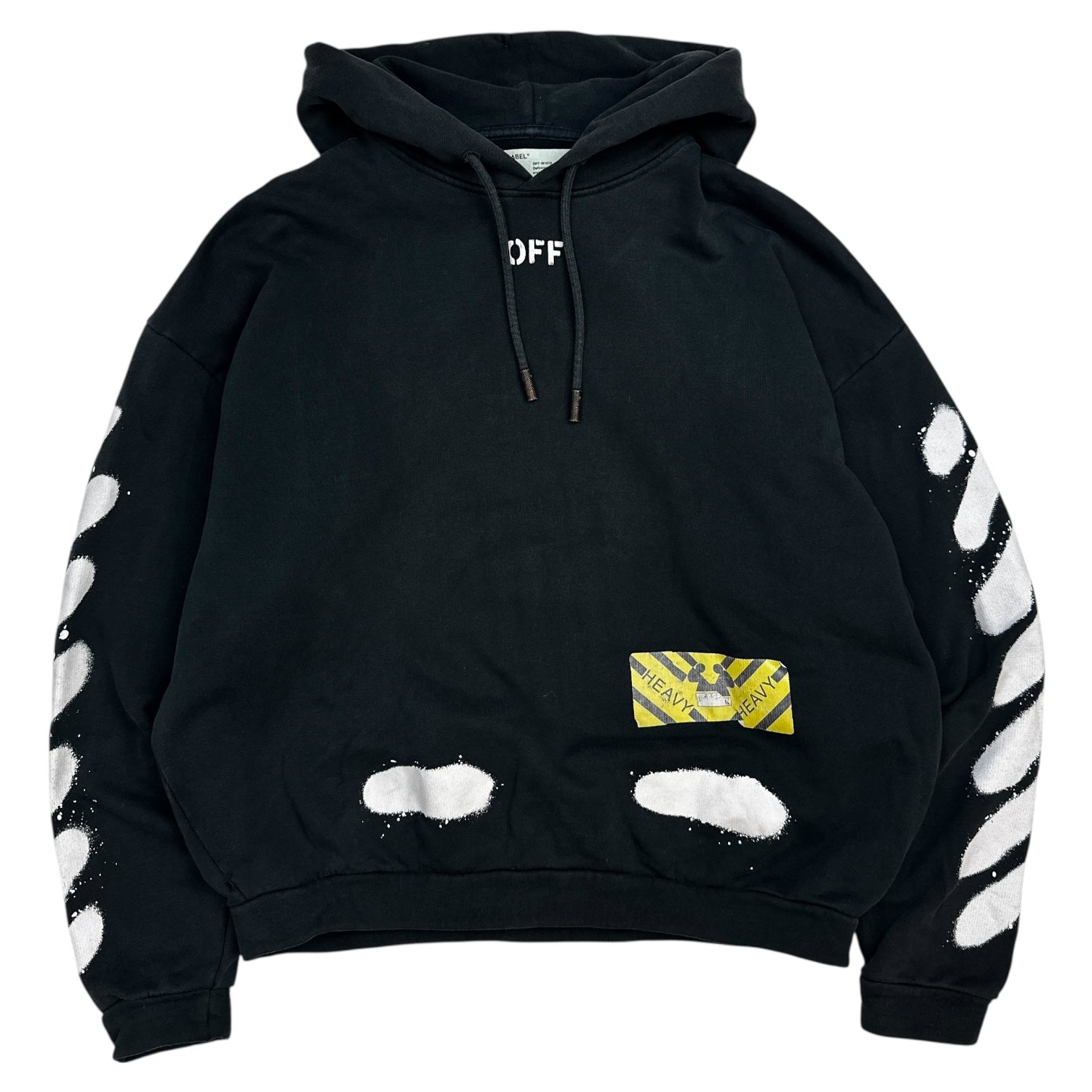 Off-White Diag Spray Hoodie Black