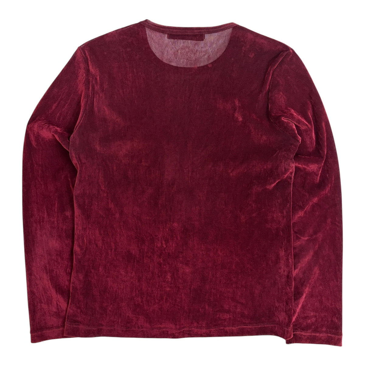 (W) Junya Watanabe Velvet Long-Sleeve Burgundy