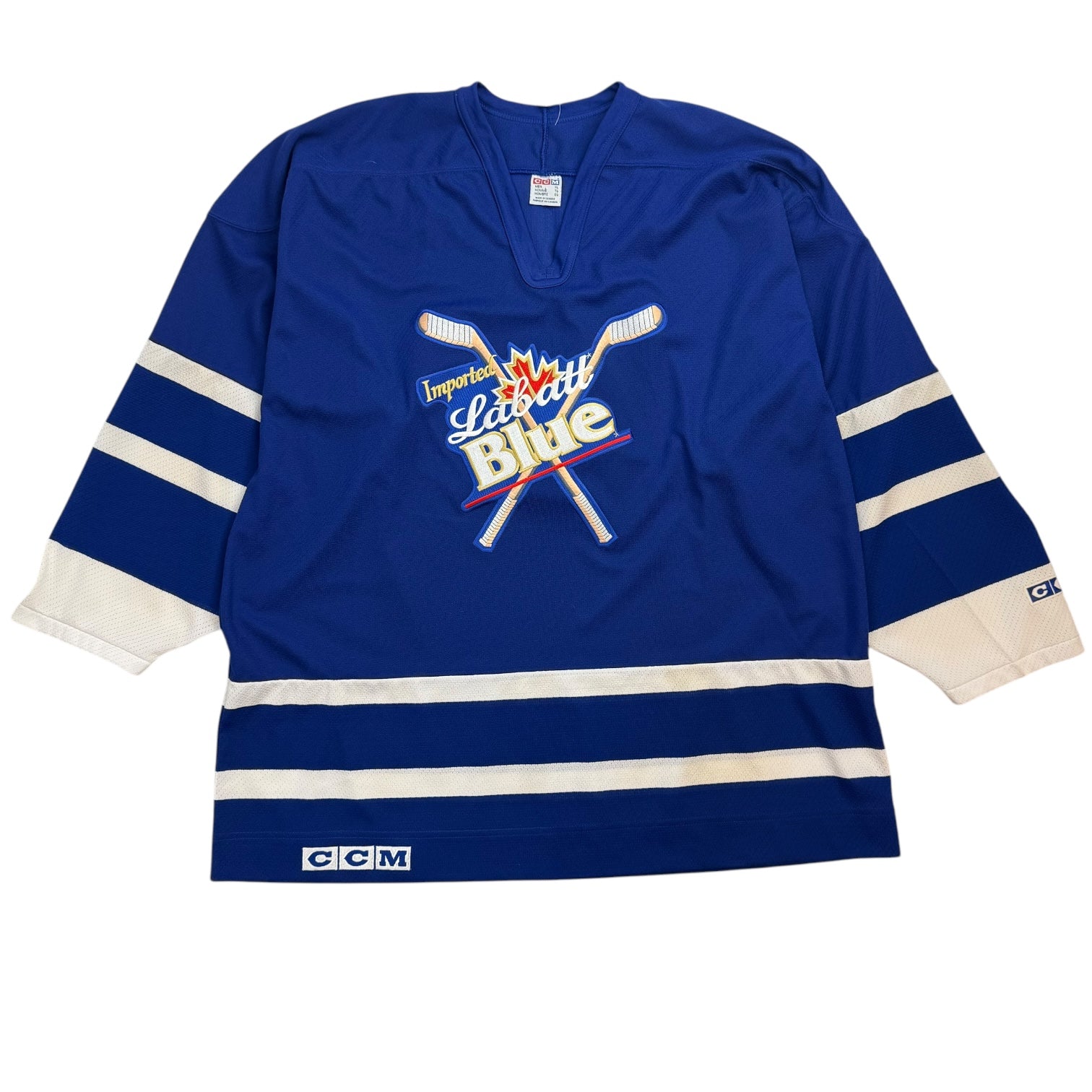 Vintage CCM Labatt Blue Hockey Jersey Blue