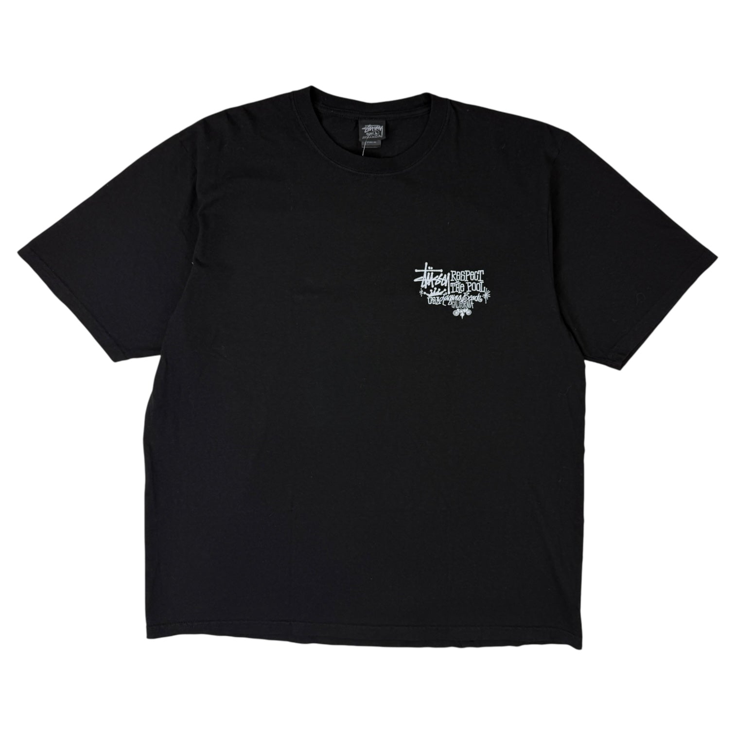 Stussy Respect The Pool Pigment Dyed T-Shirt Black