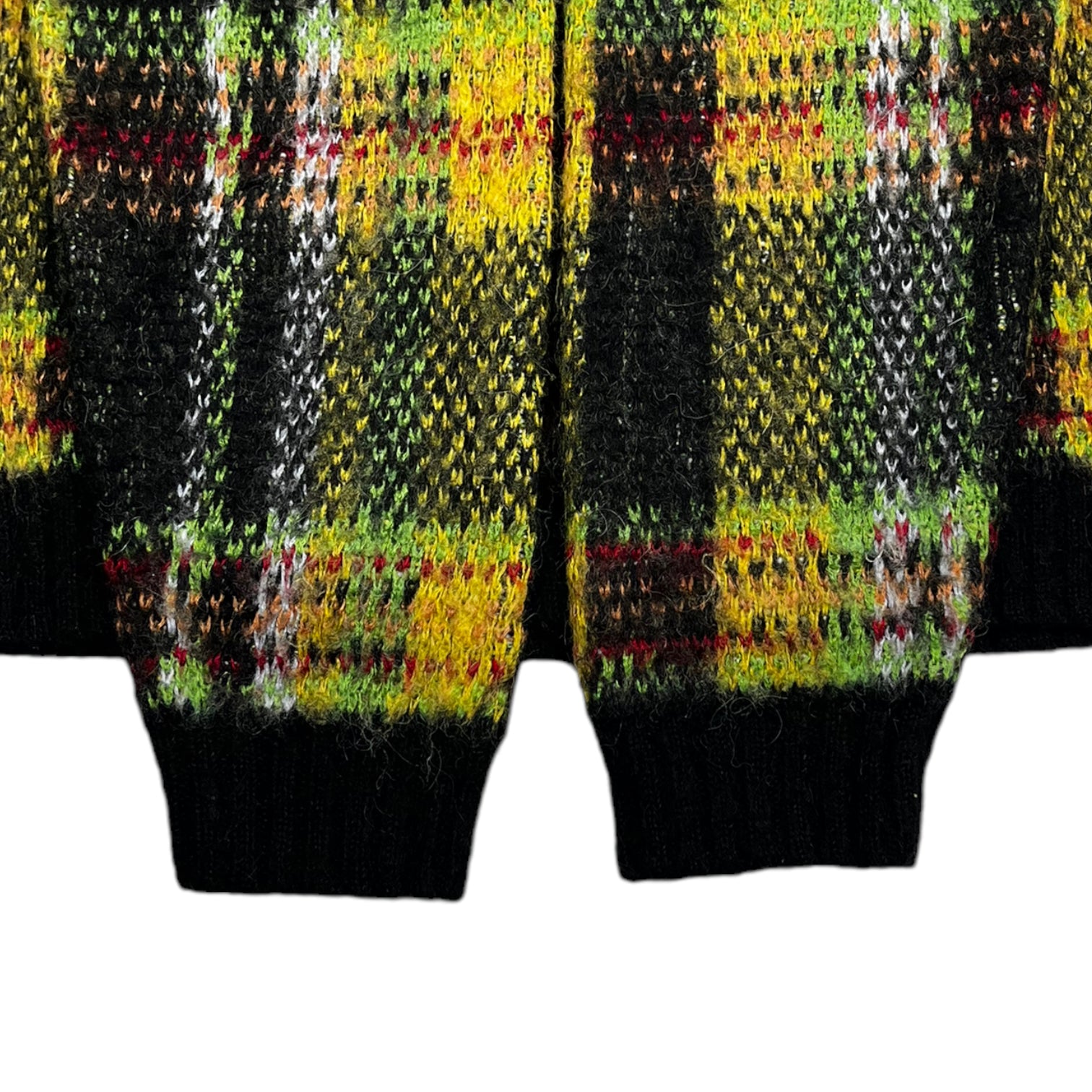 Supreme Brushed Mohair Plaid Knit Sweater