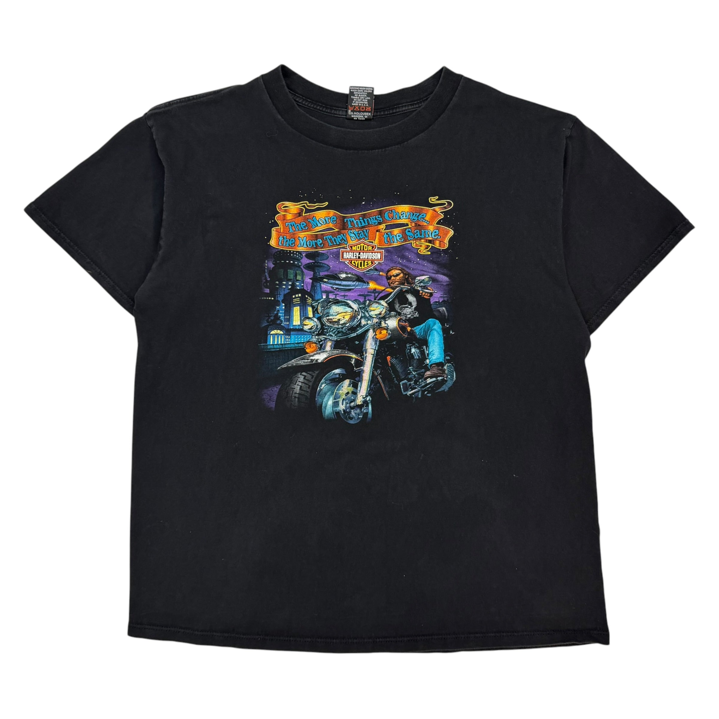 Vintage Harley Davidson “The More  Things Change…the More They Stay the Same” Tee Black