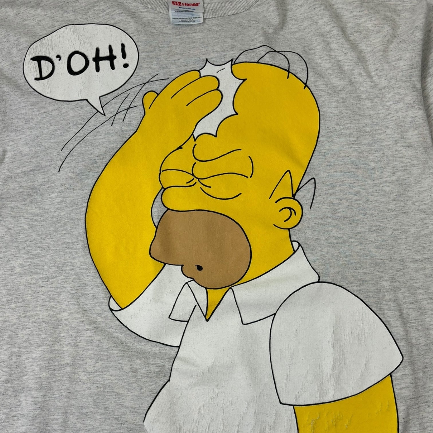 1995 Vintage The Simpsons Homer “D’OH!!” T-Shirt Grey