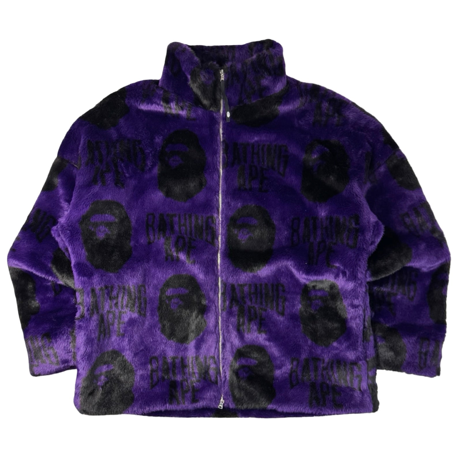 Bape B Boy Fur Jacket Purple